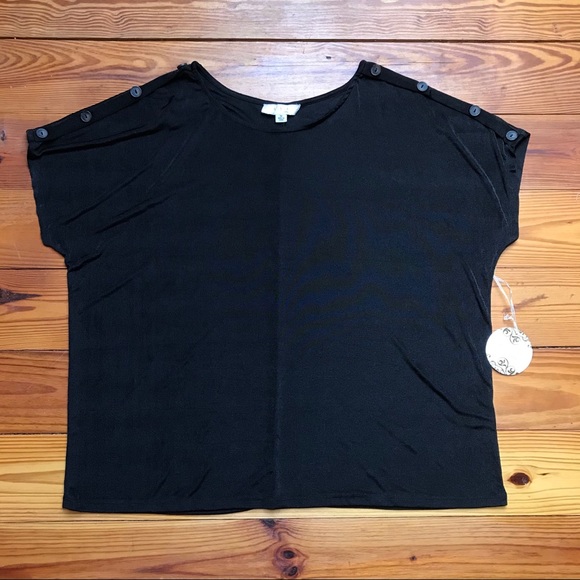 Misia Curvy Black Top, NWT, 1X - Picture 4 of 13